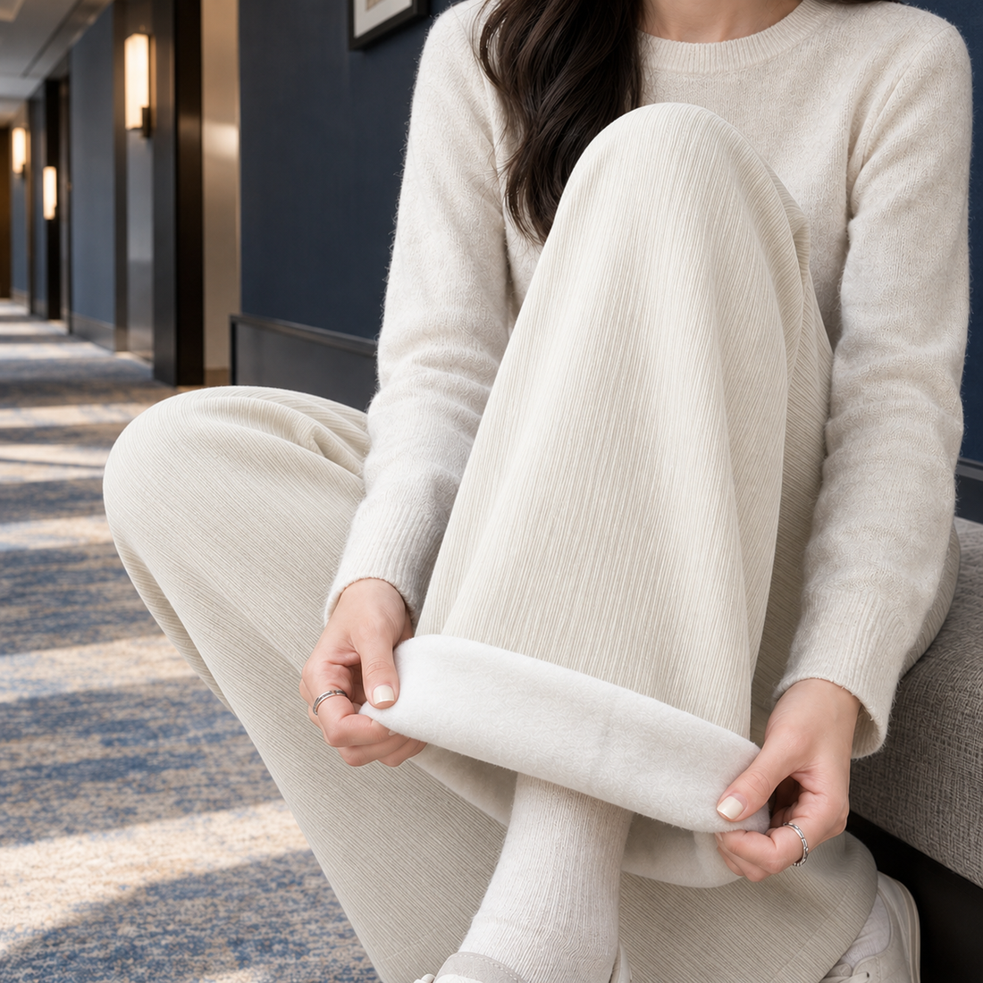 Tara Wide Leg Pants - Cream