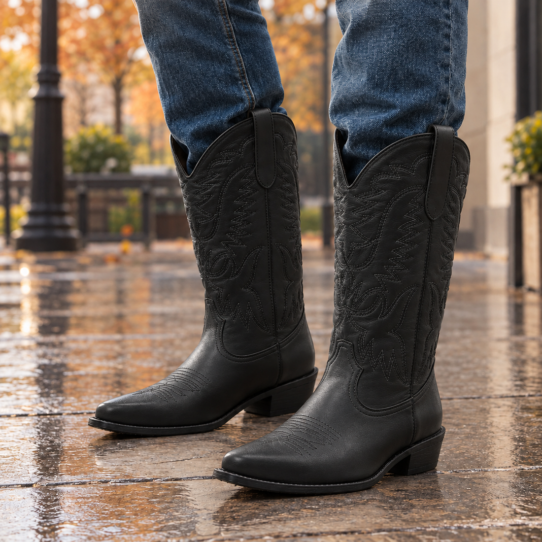 Lodovici Western Boots - Black