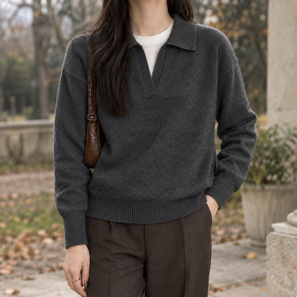 Lauren Polo Sweater - Dark Gray
