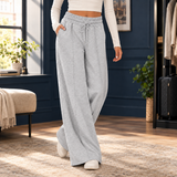 Amalia Wide Leg Pants - Light Gray