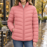 Marisol Quilted Puffer Jacket - Coral Pink