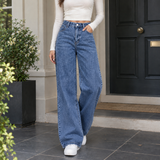 Amabel Wide Leg Jeans - Vintage Blue