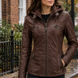 Grace Hooded Jacket - Coffee