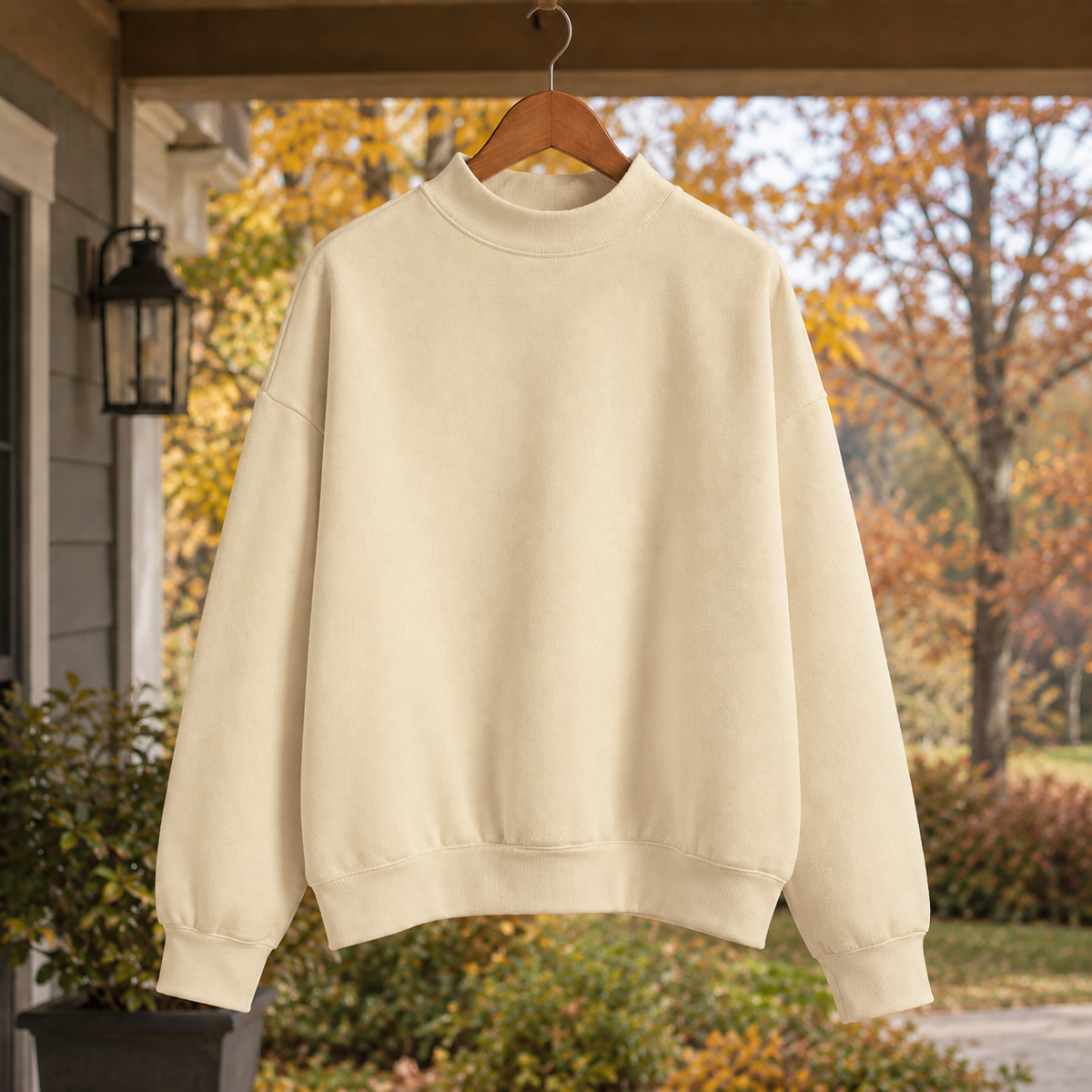 Magdalena Mock Neck Sweater - Khaki