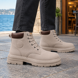 Matteo Chunky Lace-Up Boots - Taupe