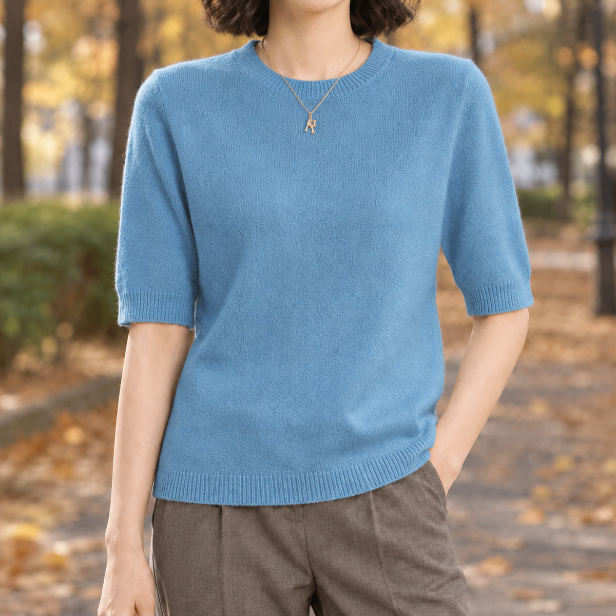 Adrienne Crew Neck Sweater - Blue