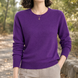 Bianca Crew Neck Sweater - Dark Purple