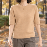 Adrienne Crew Neck Sweater - Yellow Camel