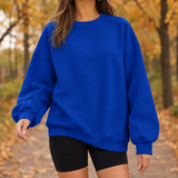 Aria Oversized Sweatshirt - Round Neck Royal Blue