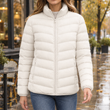 Marisol Quilted Puffer Jacket - Off White