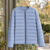 Marlene Cashmere Puffer Jacket - Haze Blue